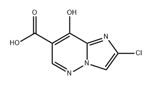 Imidazo[1,2-b]pyridazine-7-carboxylic acid, 2-chloro-8-hydroxy- Struktur