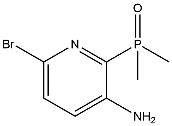 (3-氨基-6-溴吡啶-2-基)二甲基氧化膦,2577453-20-2,结构式