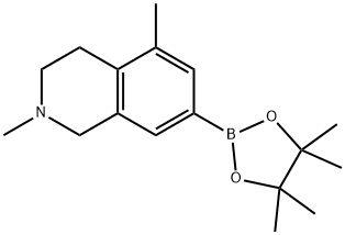 Isoquinoline, 1,2,3,4-tetrahydro-2,5-dimethyl-7-(4,4,5,5-tetramethyl-1,3,2-dioxaborolan-2-yl)- Struktur