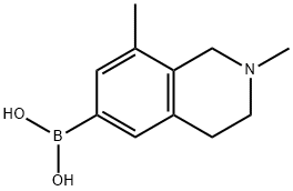 Boronic acid, B-(1,2,3,4-tetrahydro-2,8-dimethyl-6-isoquinolinyl)- Structure