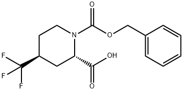 (2S,4S)-4-Trifluoromethyl-piperidine-1,2-dicarboxylic acid 1-benzyl ester Struktur