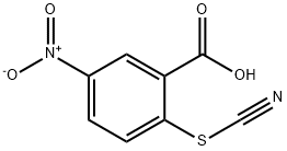 Benzoic acid, 5-nitro-2-thiocyanato- Structure