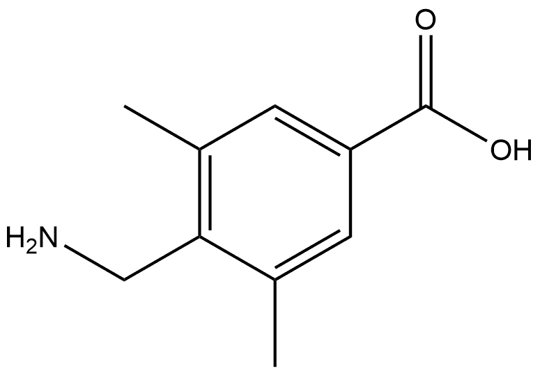 4-(氨甲基)-3,5-二甲基苯甲酸, 2580208-72-4, 结构式