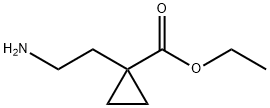 Cyclopropanecarboxylic acid, 1-(2-aminoethyl)-, ethyl ester Struktur
