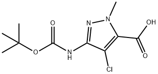 2580248-53-7 3-((叔丁氧基羰基)氨基)-4-氯-1-甲基-1H-吡唑-5-羧酸