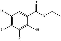 Benzoic acid, 2-amino-4-bromo-5-chloro-3-fluoro-, ethyl ester Struktur