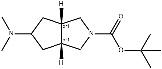 Cyclopenta[c]pyrrole-2(1H)-carboxylic acid, 5-(dimethylamino)hexahydro-, 1,1-dimethylethyl ester, (3aR,6aS)-rel- Structure