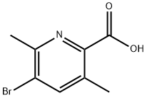 2-Pyridinecarboxylic acid, 5-bromo-3,6-dimethyl- 化学構造式