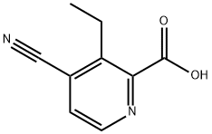 4-Cyano-3-ethyl-2-pyridinecarboxylic acid 化学構造式