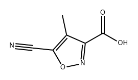 3-Isoxazolecarboxylic acid, 5-cyano-4-methyl- Struktur