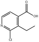 4-Pyridinecarboxylic acid, 2-chloro-3-ethyl- 化学構造式