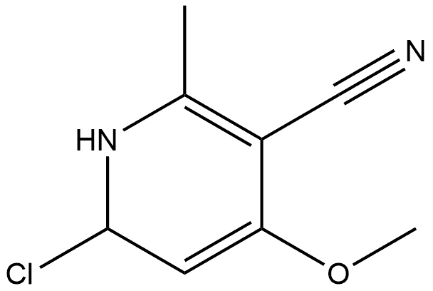 6-氯-4-甲氧基-2-甲基-1,6-二氢吡啶-3-腈 结构式