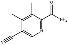 2-Pyridinecarboxamide, 5-cyano-3,4-dimethyl- 化学構造式