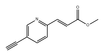 2-Propenoic acid, 3-(5-ethynyl-2-pyridinyl)-, methyl ester, (2E)- Struktur