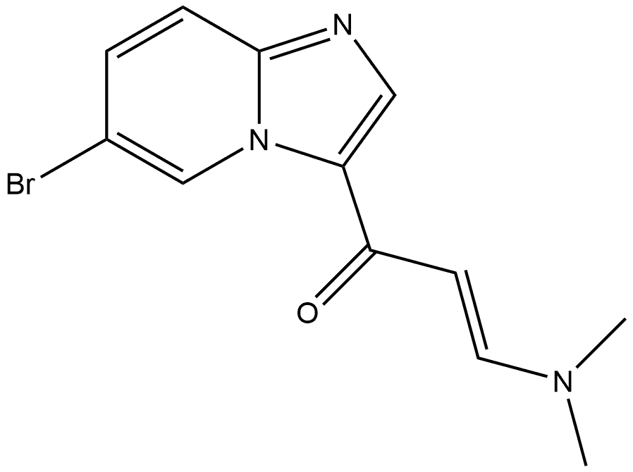 (E)-1-(6-溴咪唑并[1,2-A]吡啶-3-基)-3-(二甲氨基)-2-丙烯-1-酮, 2581778-88-1, 结构式