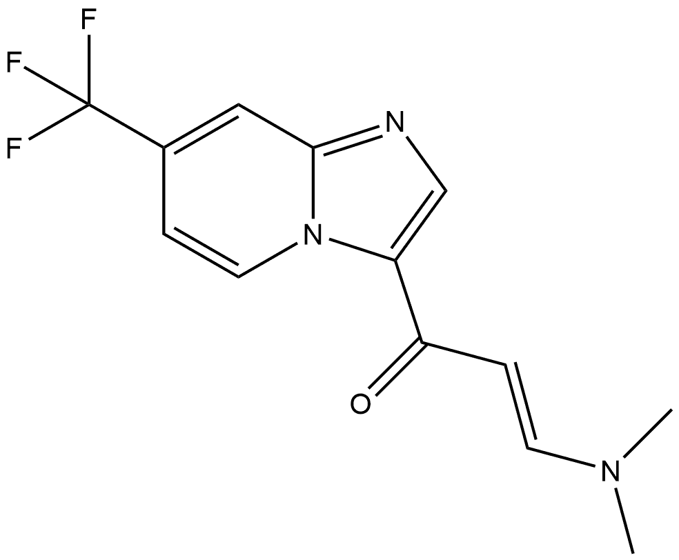 (E)-3-(Dimethylamino)-1-[7-(trifluoromethyl)imidazo[1,2-a]pyridin-3-yl]prop-2-en-1-one Structure