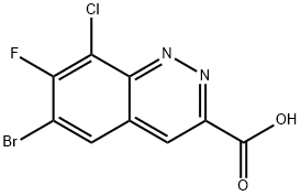 3-Cinnolinecarboxylic acid, 6-bromo-8-chloro-7-fluoro- Structure