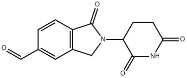 1H-Isoindole-5-carboxaldehyde, 2-(2,6-dioxo-3-piperidinyl)-2,3-dihydro-1-oxo- Struktur