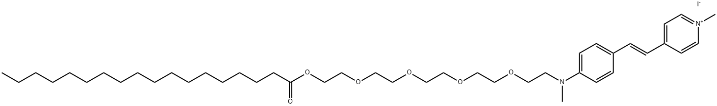 Pyridinium, 1-methyl-4-[(1E)-2-[4-[methyl(16-oxo-3,6,9,12,15-pentaoxatritriacont-1-yl)amino]phenyl]ethenyl]-, iodide (1:1)|