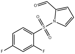 1-((2,4-二氟苯基)磺酰基)-1H-吡咯-2-甲醛,258353-45-6,结构式