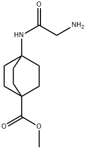 Bicyclo[2.2.2]octane-1-carboxylic acid, 4-[(2-aminoacetyl)amino]-, methyl ester,2583769-75-7,结构式