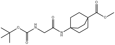 Bicyclo[2.2.2]octane-1-carboxylic acid, 4-[[2-[[(1,1-dimethylethoxy)carbonyl]amino]acetyl]amino]-, methyl ester|