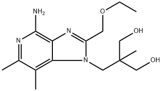 2- ((4-amino-2-(ethoxymelhyl)-6.7-dimethyl-1H-imidazo[4,5-c]pyridin-1-yl)methyl)-2-methylpropane-1.3-diol,2585122-96-7,结构式