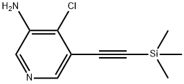 3-Pyridinamine, 4-chloro-5-[2-(trimethylsilyl)ethynyl]- Struktur