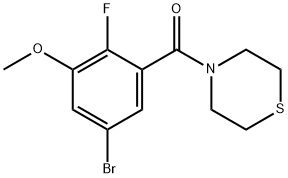 (5-Bromo-2-fluoro-3-methoxyphenyl)(thiomorpholino)methanone,2586125-93-9,结构式