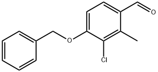 4-(benzyloxy)-3-chloro-2-methylbenzaldehyde Structure