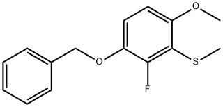 (3-(Benzyloxy)-2-fluoro-6-methoxyphenyl)(methyl)sulfane 结构式