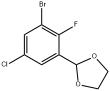 2-(3-Bromo-5-chloro-2-fluorophenyl)-1,3-dioxolane 结构式