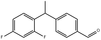 4-(1-(2,4-二氟苯基)乙基)苯甲醛 结构式