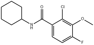 2-Chloro-N-cyclohexyl-4-fluoro-3-methoxybenzamide Structure