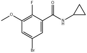 5-Bromo-N-cyclopropyl-2-fluoro-3-methoxybenzamide Structure