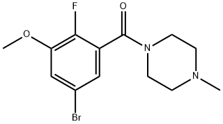 (5-Bromo-2-fluoro-3-methoxyphenyl)(4-methylpiperazin-1-yl)methanone Structure