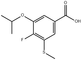 4-Fluoro-3-isopropoxy-5-(methylthio)benzoic acid 结构式