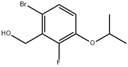 2-氟-3-异丙氧基-6-溴苯苄醇,2586127-56-0,结构式