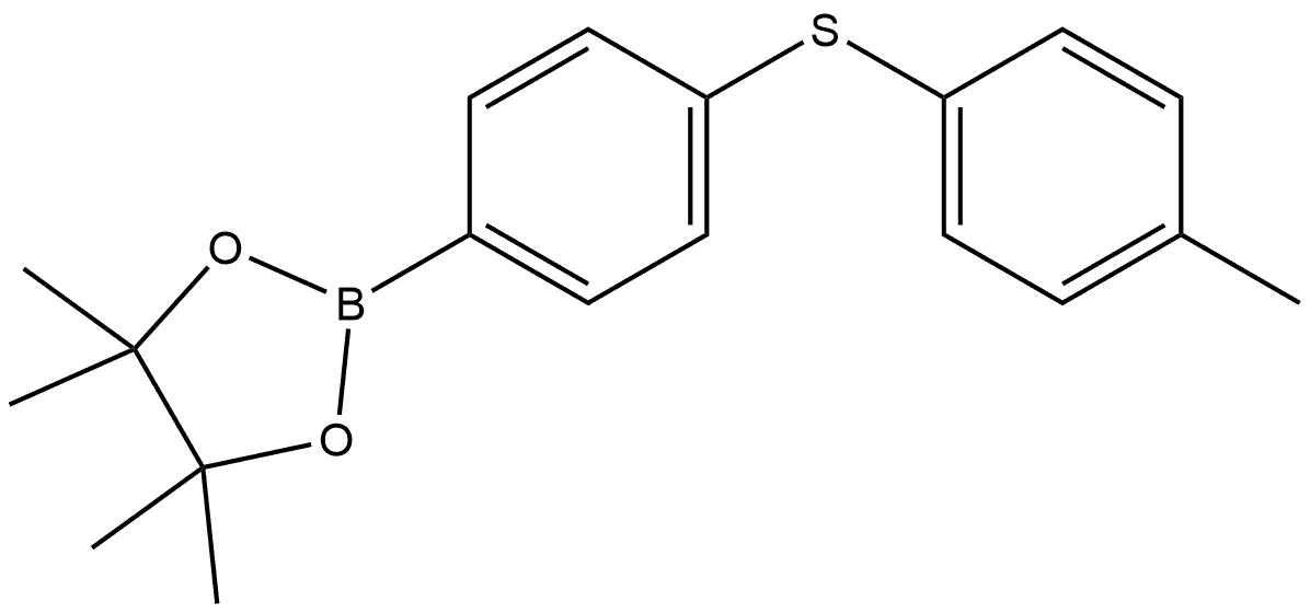 4,4,5,5-Tetramethyl-2-[4-[(4-methylphenyl)thio]phenyl]-1,3,2-dioxaborolane,2587610-43-1,结构式