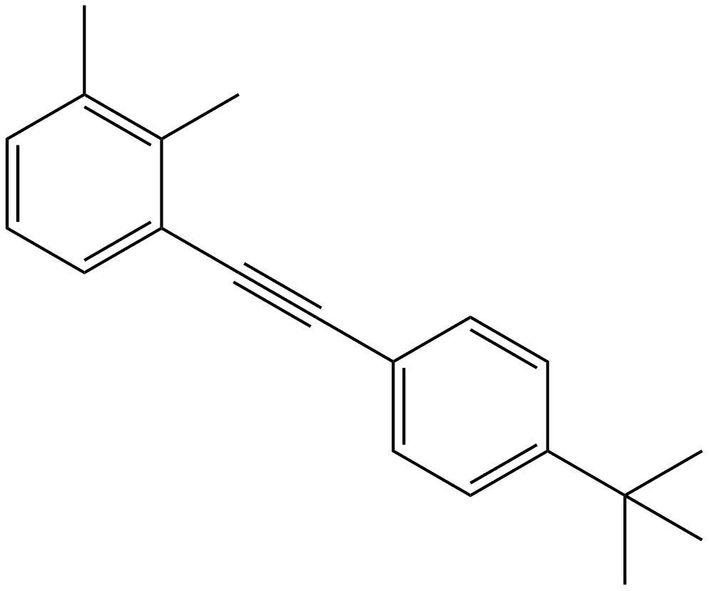 1-[2-[4-(1,1-Dimethylethyl)phenyl]ethynyl]-2,3-dimethylbenzene 结构式