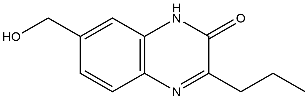 7-(Hydroxymethyl)-3-propylquinoxalin-2(1H)-one Struktur