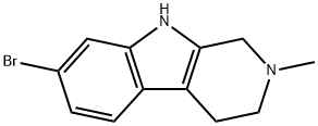 7-Bromo-2,3,4,9-tetrahydro-2-methyl-1H-pyrido[3,4-b]indole Structure