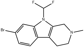 7-溴-9-(二氟甲基)-2-甲基-2,3,4,9-四氢-1H-吡啶并[3,4-B]吲哚, 2589701-34-6, 结构式