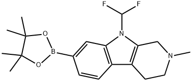 9-(Difluoromethyl)-2,3,4,9-tetrahydro-2-methyl-7-(4,4,5,5-tetramethyl-1,3,2-dioxaborolan-2-yl)-1H-pyrido[3,4-b]indole Structure