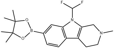 9-(Difluoromethyl)-2,3,4,9-tetrahydro-2-methyl-7-(4,4,5,5-tetramethyl-1,3,2-dioxaborolan-2-yl)-1H-pyrido[3,4-b]indole Struktur