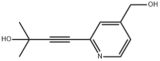 2-(3-Hydroxy-3-methyl-1-butyn-1-yl)-4-pyridinemethanol Struktur