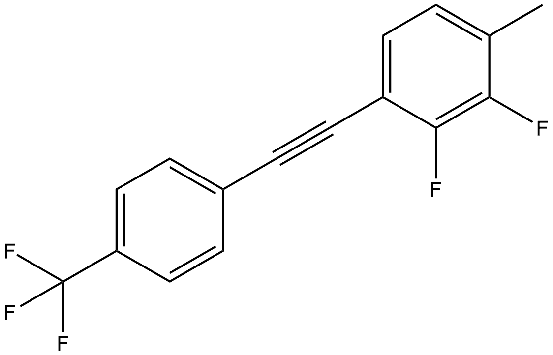 2,3-Difluoro-1-methyl-4-[2-[4-(trifluoromethyl)phenyl]ethynyl]benzene Structure