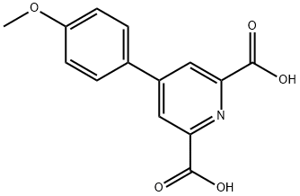 4-(4-Methoxyphenyl)pyridine-2,6-dicarboxylic acid 结构式