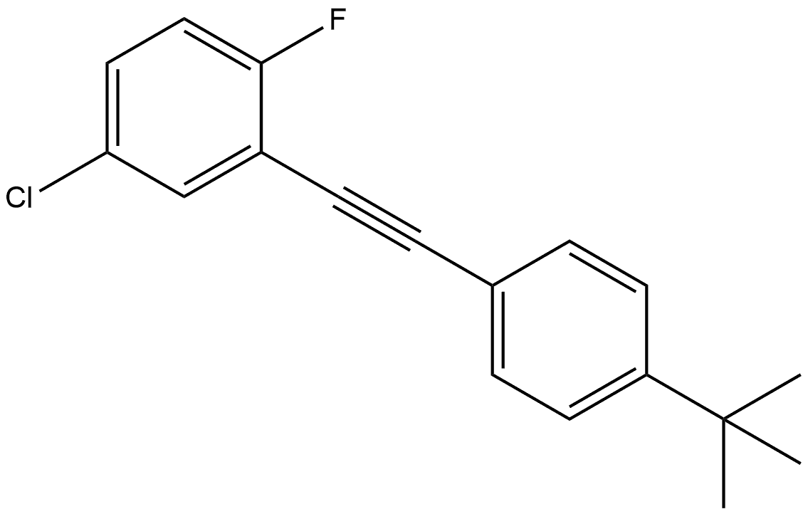 4-Chloro-2-[2-[4-(1,1-dimethylethyl)phenyl]ethynyl]-1-fluorobenzene Struktur