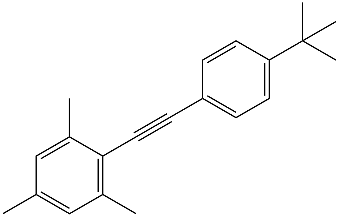 2-[2-[4-(1,1-Dimethylethyl)phenyl]ethynyl]-1,3,5-trimethylbenzene Structure